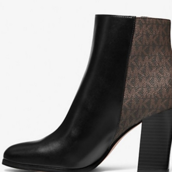 NIB🔥$325+ Michael Kors "Britt Ankle Boots" Size 8 Brown & Black MK 😍 - Picture 3 of 12
